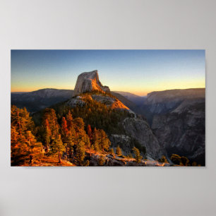 Poster Half Dome at Sunset Detail - Yosemite