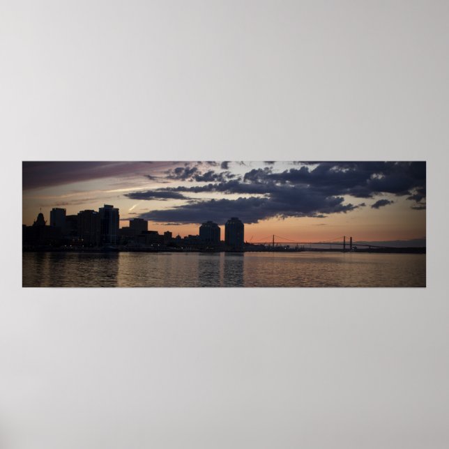 Poster Halifax Waterfront At Dusk fine art print (Devant)