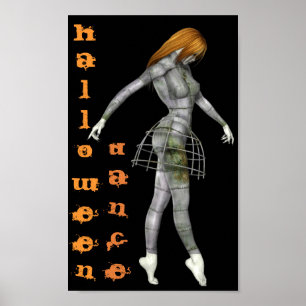 Poster Halloween Danse Steampunk Rusty Goth Mannequin