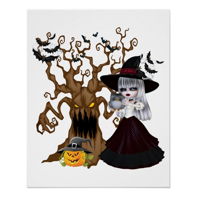 Poster Halloween effrayant (Devant)