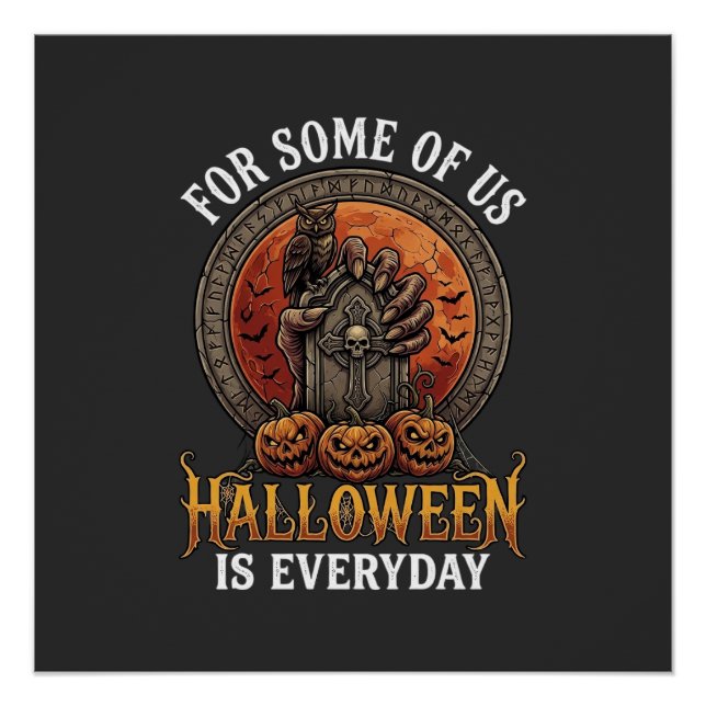 Poster Halloween est tous les jours Monstre Main Pierre T (Devant)