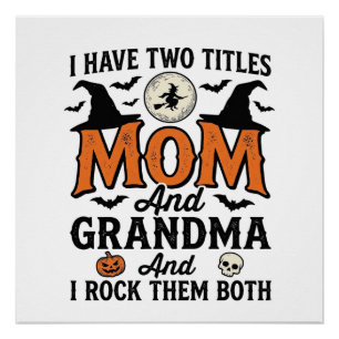 Poster Halloween Maman Grand-mère Vintage Chemise de Sorc