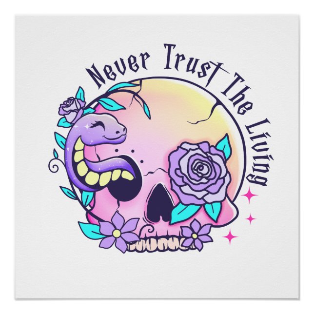 Poster Halloween mignon crâne (Devant)