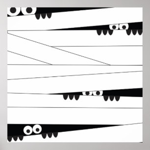 Poster Halloween Peeking maman