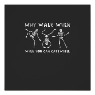 Poster Halloween Skeleton Cartwheel