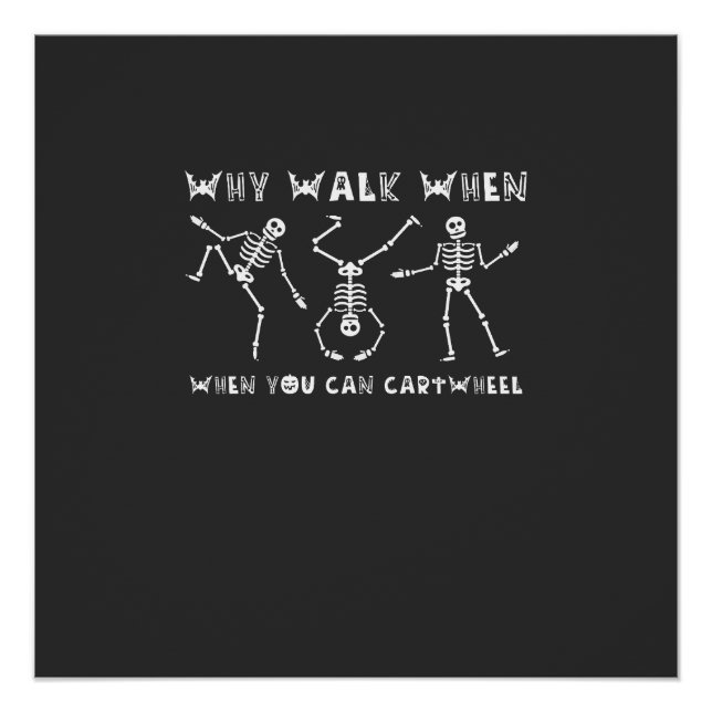 Poster Halloween Skeleton Cartwheel (Devant)