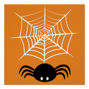 Poster Halloween Spider Web