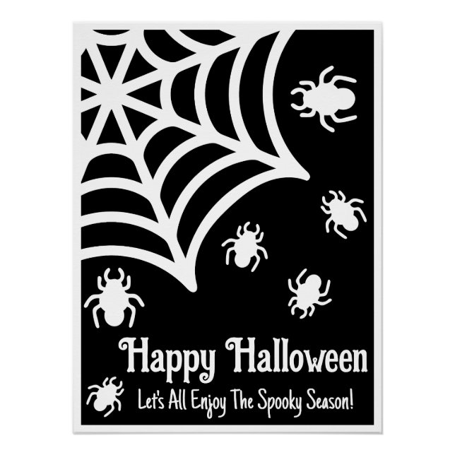 Poster Halloween Spiderweb personnalisé (Devant)