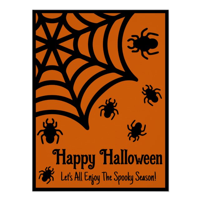 Poster Halloween Spiderweb personnalisé (Devant)