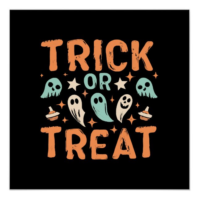 Poster Halloween Trick ou Treat (Devant)