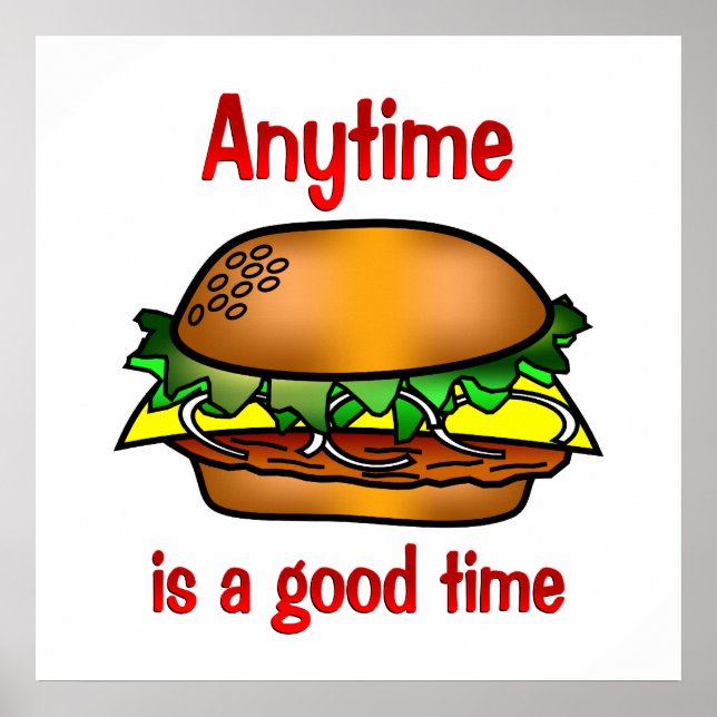 Poster Hamburgers en tout temps (Devant)