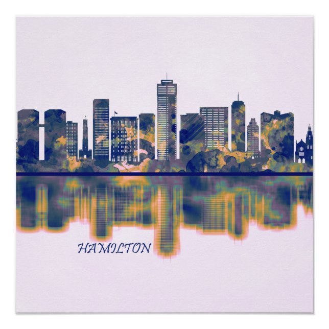 Poster Hamilton Skyline (Devant)