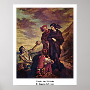 Poster Hamlet et Horatio par Eugene Delacroix