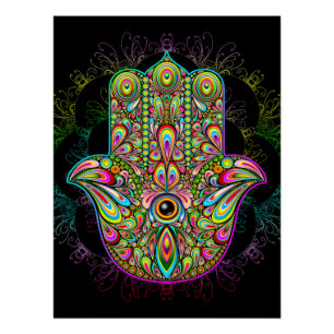 Poster Hamsa Fatma Main Psychedelic Art