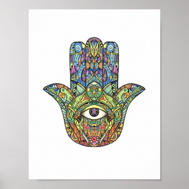 Poster Hamsa Hand (Devant)