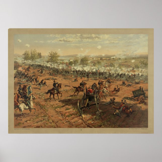 Poster Hancock à Gettysburg par Thure de Thulstrup (Devant)