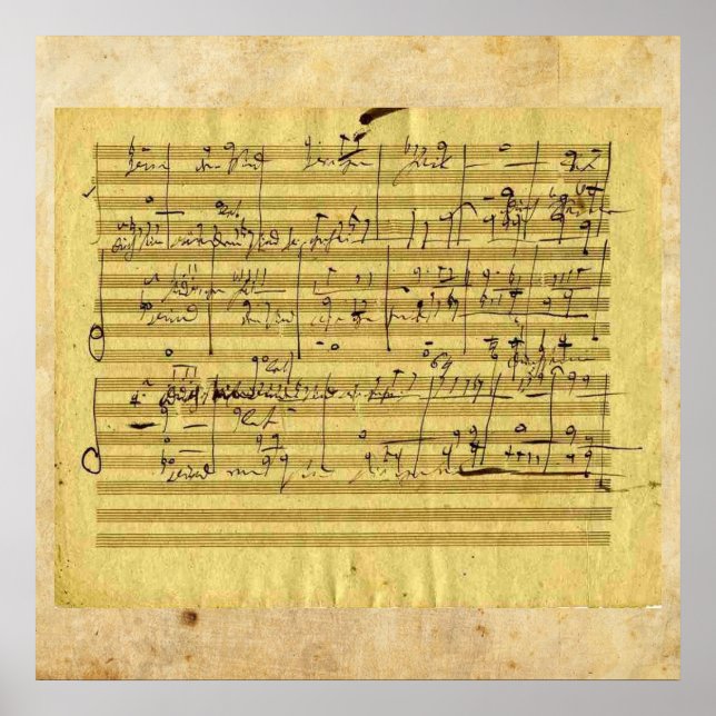 Poster Handel's "Messiah" in Beethoven's hand (Devant)