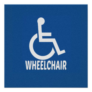 Poster Handicap Fauteuil roulant