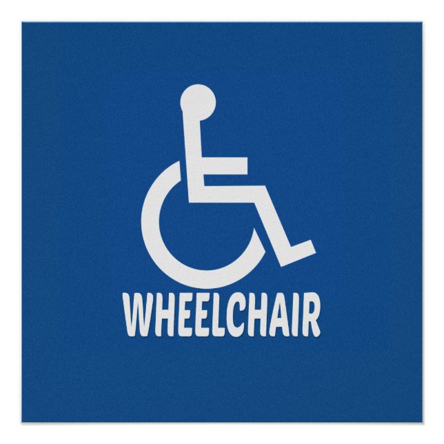 Poster Handicap Fauteuil roulant (Devant)