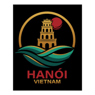 Poster Hanoi Viêt Nam Asie du Sud-Est