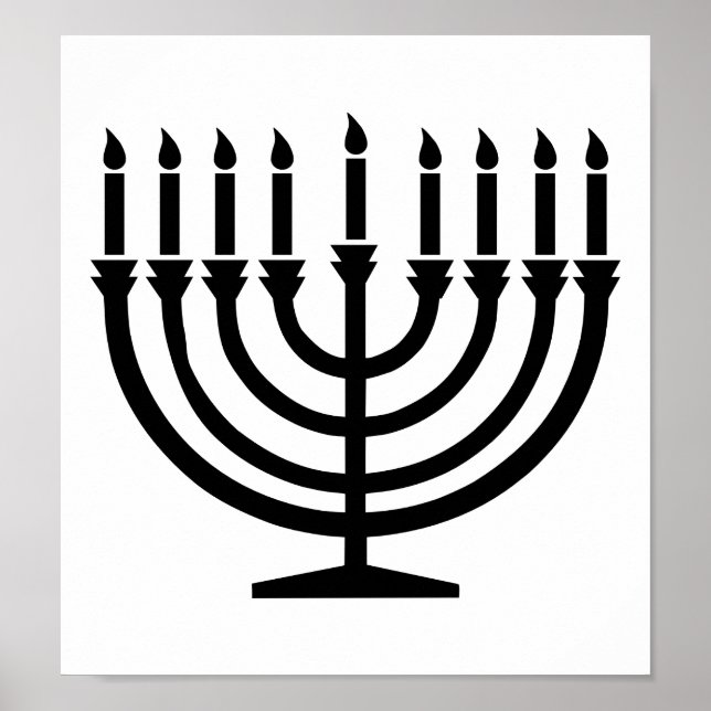 Poster Hanoukka Menorah (Devant)