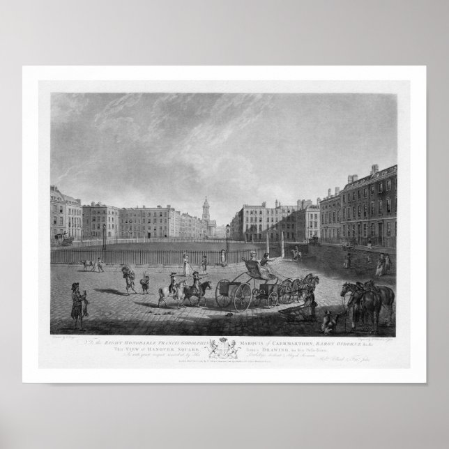 Poster Hanovre Carré, d'un ensemble de quatre vues de Lon (Devant)