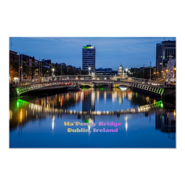 Poster Ha'Penny Bridge, Dublin, Irlande (Devant)