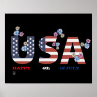 poster  "HAPPY 4th OF JULY"