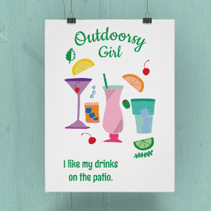 Poster Happy Camper Glampers Cocktails