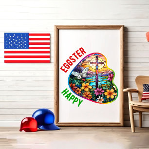 Poster Happy Eggster - Vector