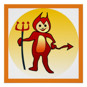 POSTER "HAPPY HALLOWEEN" PETIT DIABLE