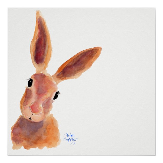Poster Happy Hare ' Jim Jam' par Shirley MacArthur (Devant)