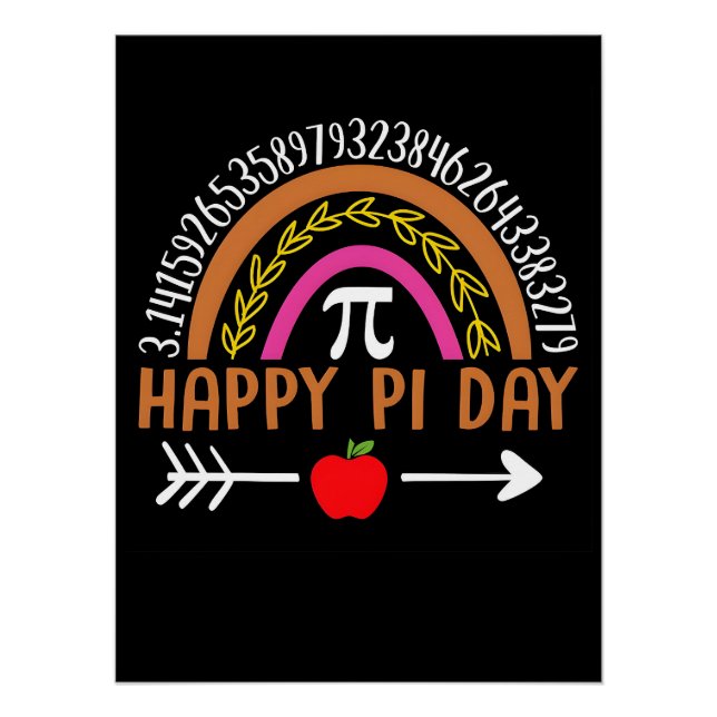 Poster Happy Pi Day Shirt Design Print Template (Devant)