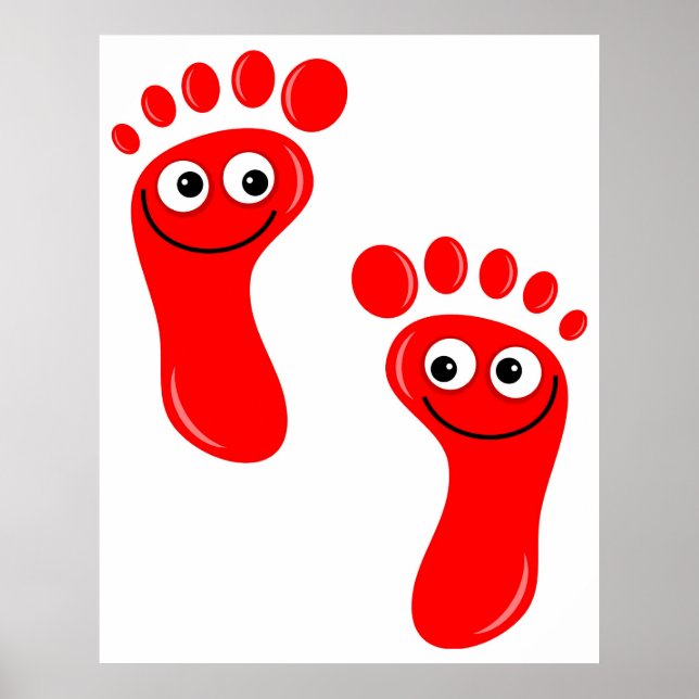 Poster Happy Red Feet (Devant)