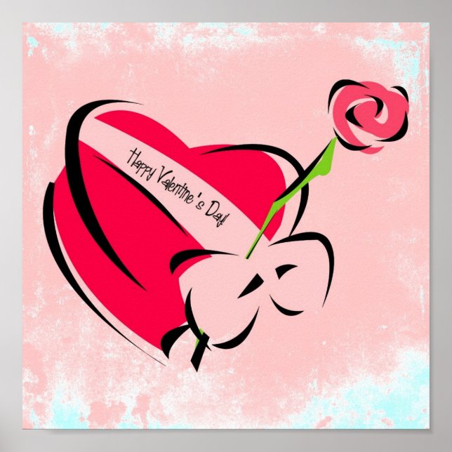 Poster Happy Valentine's Day (Devant)