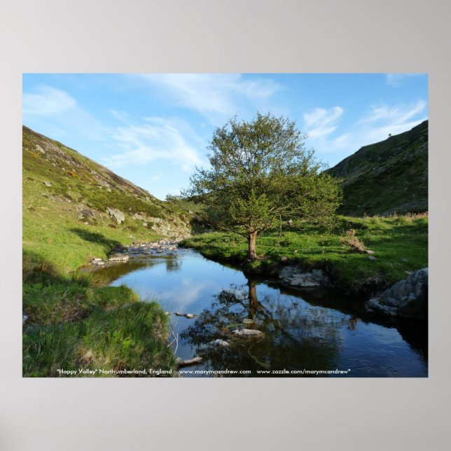 Poster Happy Valley, Northumberland Angleterre (Devant)
