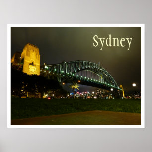 Poster Harbour Bridge at Night, Sydney, Australie