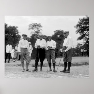 Poster Harding Golf Foresome, années 1920