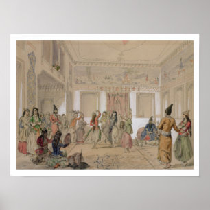 Poster Harem Feast, Téhéran (crayon et avec papier)