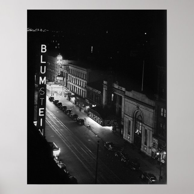 Poster Harlem la nuit, 1941. Photo ancienne (Devant)