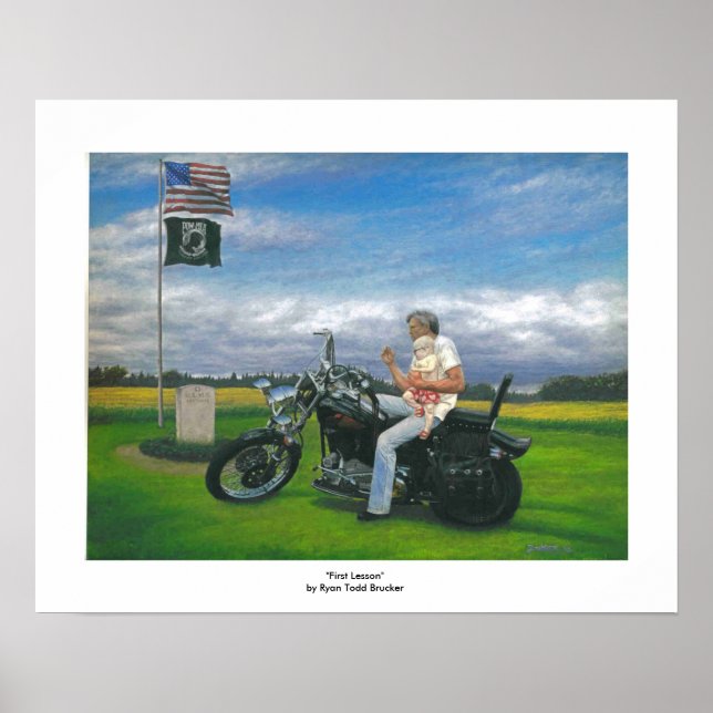 Poster - Harley et le thème du US Marine Corps (Devant)