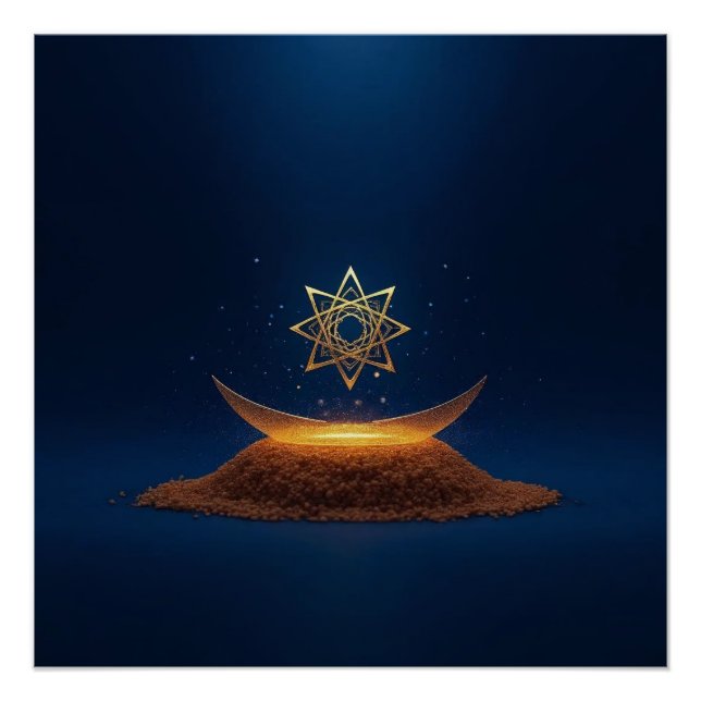 Poster Harmonie Dorée – La Résonance Divine du Shree Yant (Devant)