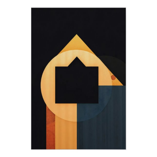 Poster Harmonie Géométrique (Devant)