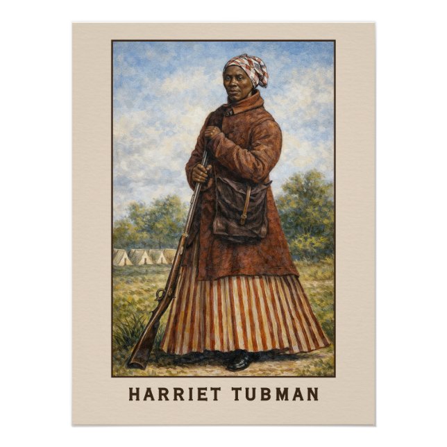 Poster Harriet Tubman Color Portrait Art (Devant)