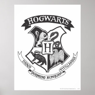 Poster Harry Potter | Blason Rétro de Poudlard