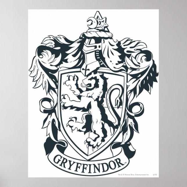 Poster Harry Potter | Gryffindor Stencil Esquisse (Devant)