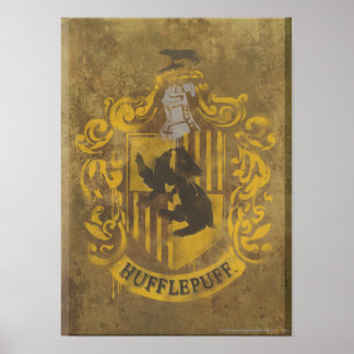 Poster Harry Potter | Peinture en bombe au blason de Pouf
