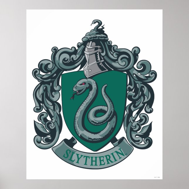 Poster Harry Potter | Slytherin Crest Green (Devant)