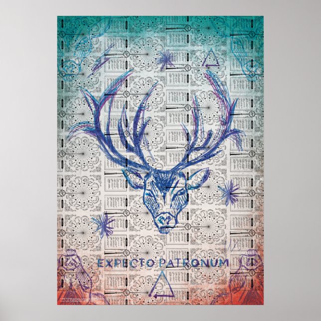 Poster Harry Potter Sortilège | EXPECTO PATRONUM™ Cerf Es (Devant)