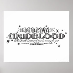 Poster Harry Potter Spell Filthy Mudblood